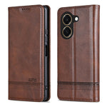 AZNS For Honor Play 80 Plus 5G Case Cowhide Texture PU Leather Wallet Phone Cover