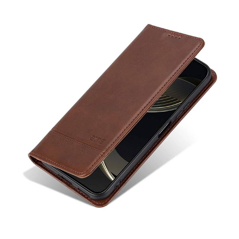 AZNS For Honor Play 80 Plus 5G Case Cowhide Texture PU Leather Wallet Phone Cover