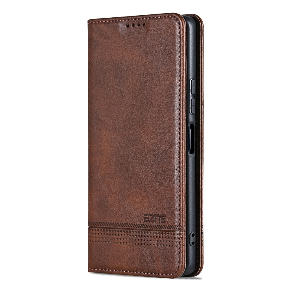 AZNS For Honor Play 80 Plus 5G Case Cowhide Texture PU Leather Wallet Phone Cover