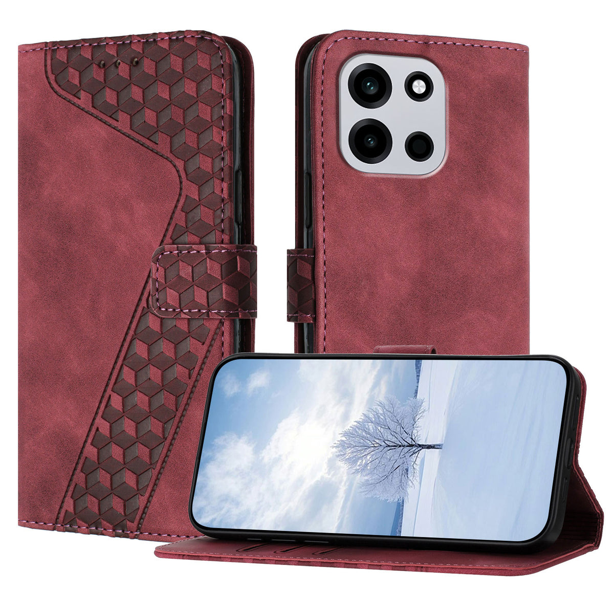 OnePlus Nord CE6 5G / Nord 6 5G / Turbo 6V 5G / Turbo 6 5G Läderfodral 7-format mönster Plånboksfodral Stötsäkert mobilfodral