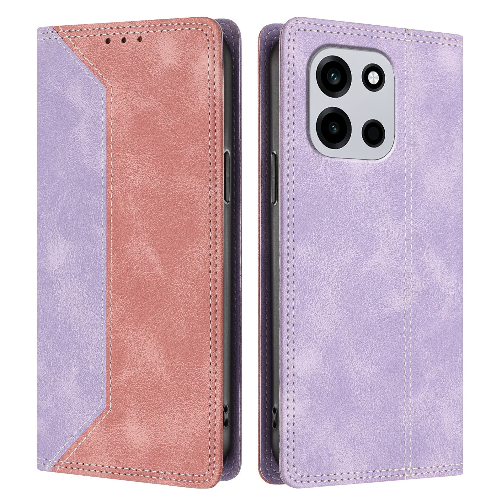 OnePlus Nord CE6 5G / Nord 6 5G / Turbo 6V 5G / Turbo 6 5G Läderfodral Skin Touch Färgskarvning RFID-blockerande Plånboksfodral