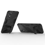 Hard PC Soft TPU Shockproof Case for Oppo A17 4G, Drop-proof Kickstand Protective Phone Cover