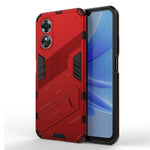 Hard PC Soft TPU Shockproof Case for Oppo A17 4G, Drop-proof Kickstand Protective Phone Cover