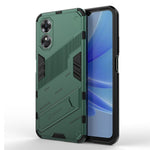 Hard PC Soft TPU Shockproof Case for Oppo A17 4G, Drop-proof Kickstand Protective Phone Cover