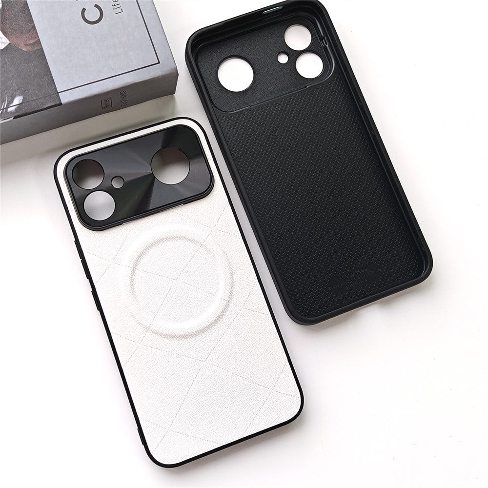For Xiaomi Redmi K90 Max 5G Magnetic Case Precise Cutouts X-Patterned PU Leather PC TPU Phone Cover