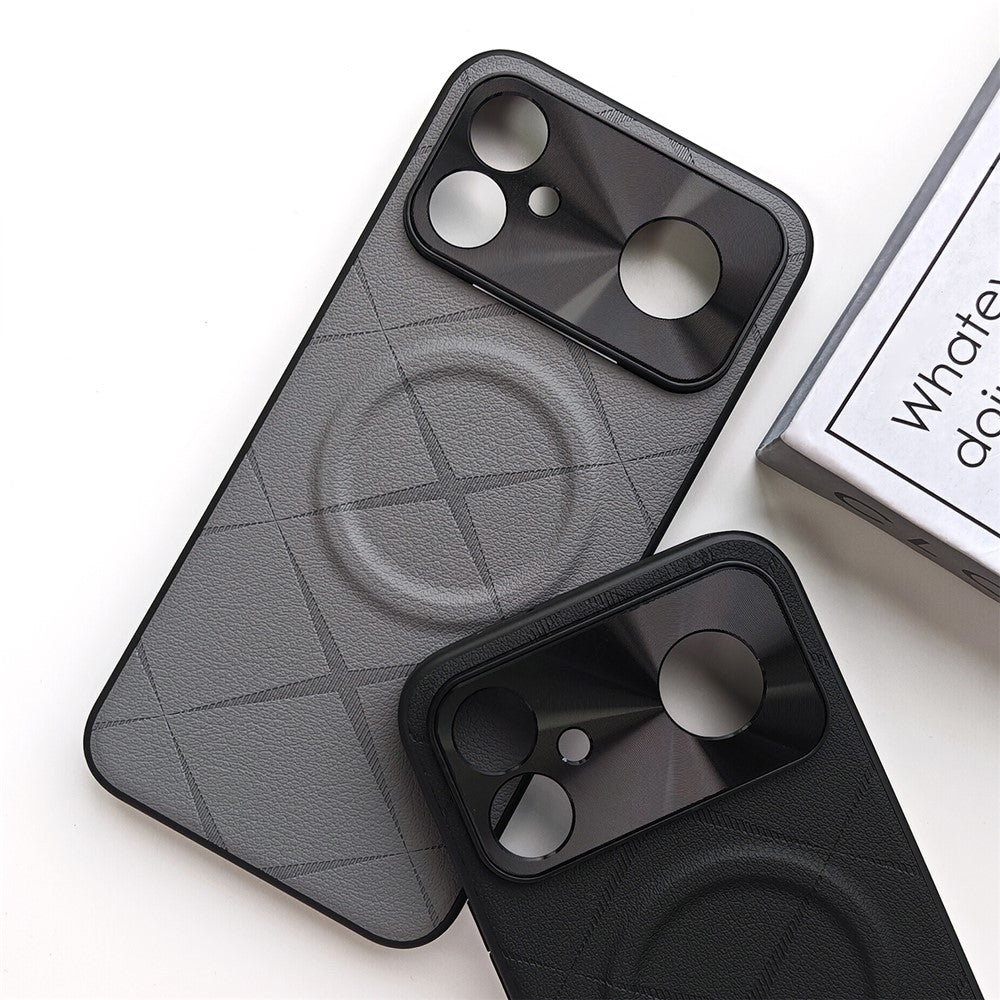 For Xiaomi Redmi K90 Max 5G Magnetic Case Precise Cutouts X-Patterned PU Leather PC TPU Phone Cover