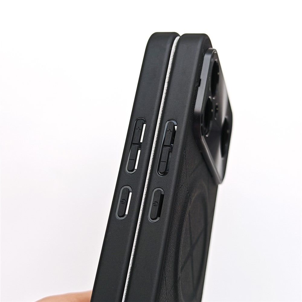 For Xiaomi Redmi K90 Max 5G Magnetic Case Precise Cutouts X-Patterned PU Leather PC TPU Phone Cover