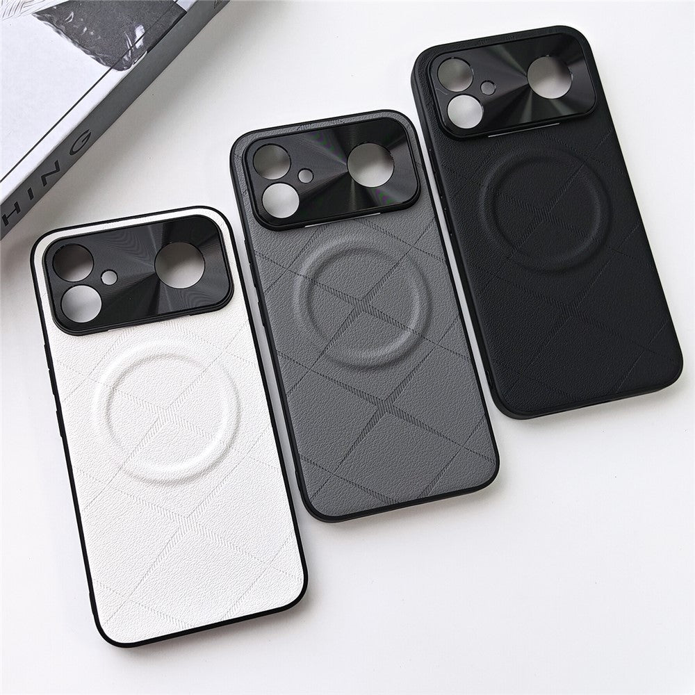 For Xiaomi Redmi K90 Max 5G Magnetic Case Precise Cutouts X-Patterned PU Leather PC TPU Phone Cover