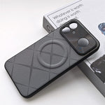 For Xiaomi Redmi K90 Max 5G Magnetic Case Precise Cutouts X-Patterned PU Leather PC TPU Phone Cover