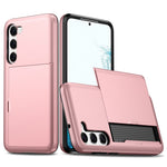 For Samsung Galaxy S23+ Mobile Phone Case TPU + PC Scratch-resistant Back Cover with Slide Card Holder