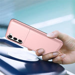 For Samsung Galaxy S23+ Mobile Phone Case TPU + PC Scratch-resistant Back Cover with Slide Card Holder