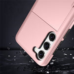 For Samsung Galaxy S23+ Mobile Phone Case TPU + PC Scratch-resistant Back Cover with Slide Card Holder
