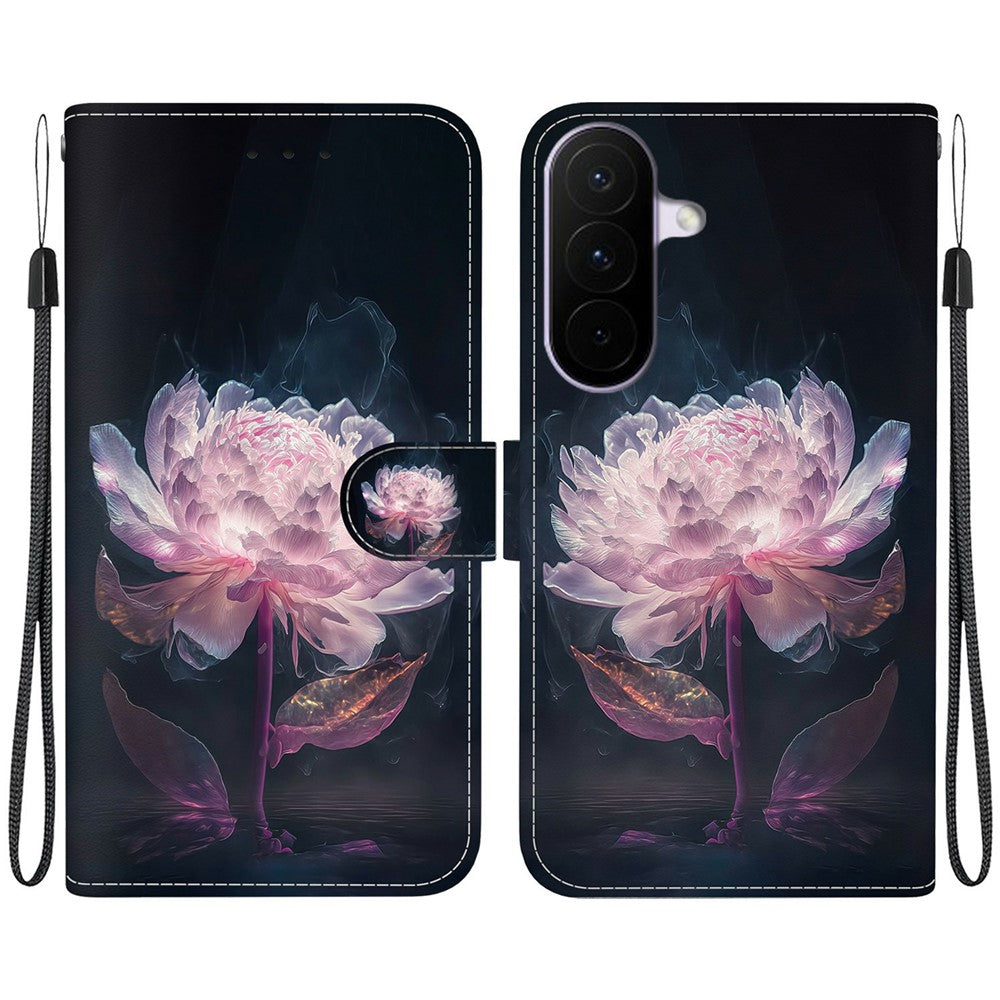 For Samsung Galaxy A27 5G Wallet Phone Case Anti-Drop Pattern Printing Leather Flip Cover with Strap