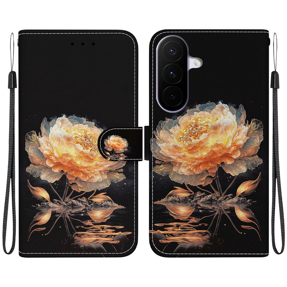 For Samsung Galaxy A27 5G Wallet Phone Case Anti-Drop Pattern Printing Leather Flip Cover with Strap