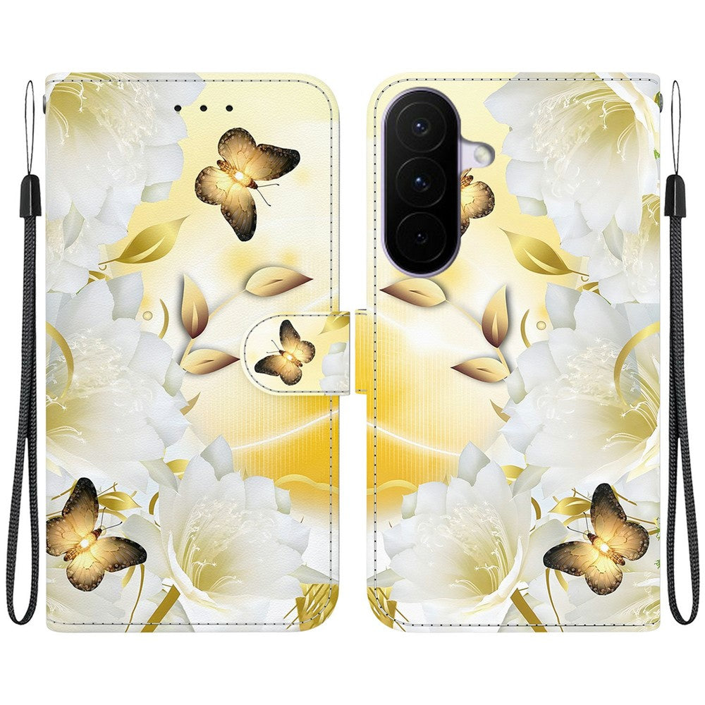For Samsung Galaxy A27 5G Wallet Phone Case Anti-Drop Pattern Printing Leather Flip Cover with Strap