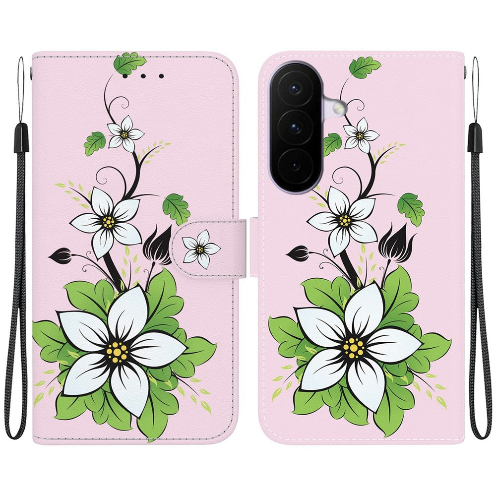 For Samsung Galaxy A27 5G Wallet Phone Case Anti-Drop Pattern Printing Leather Flip Cover with Strap