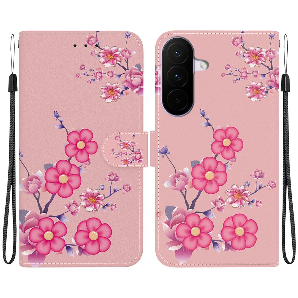For Samsung Galaxy A27 5G Wallet Phone Case Anti-Drop Pattern Printing Leather Flip Cover with Strap