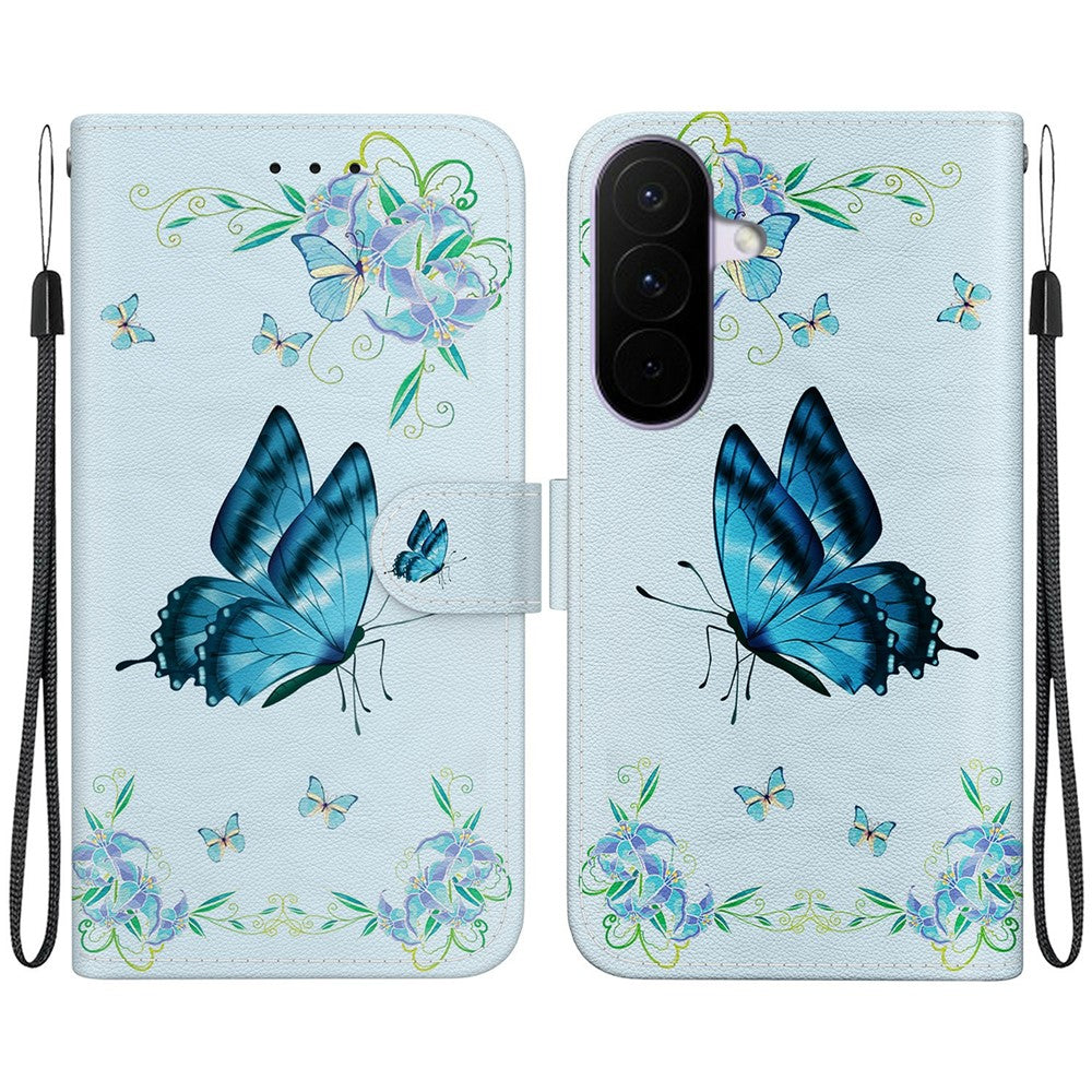 For Samsung Galaxy A27 5G Wallet Phone Case Anti-Drop Pattern Printing Leather Flip Cover with Strap