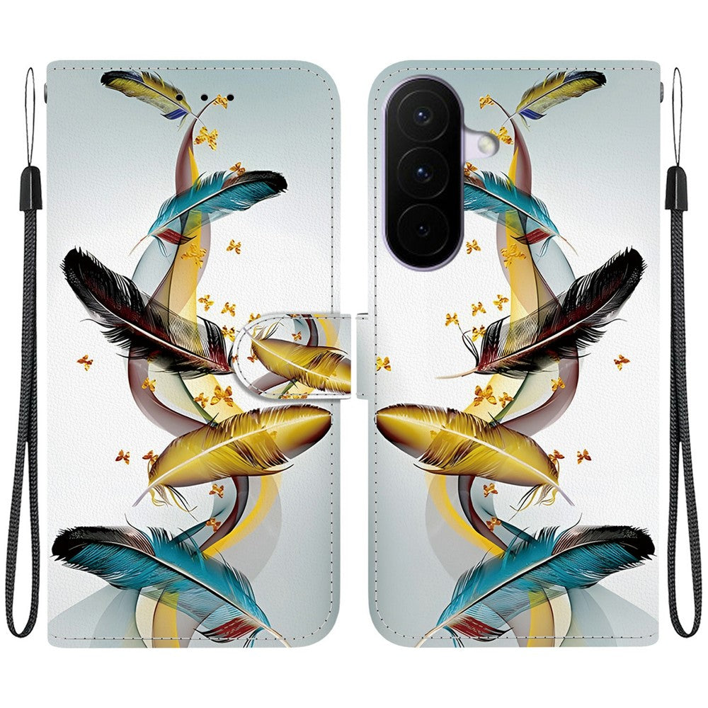 For Samsung Galaxy A27 5G Case Pattern Printing Leather Flip Wallet Phone Cover with Lanyard