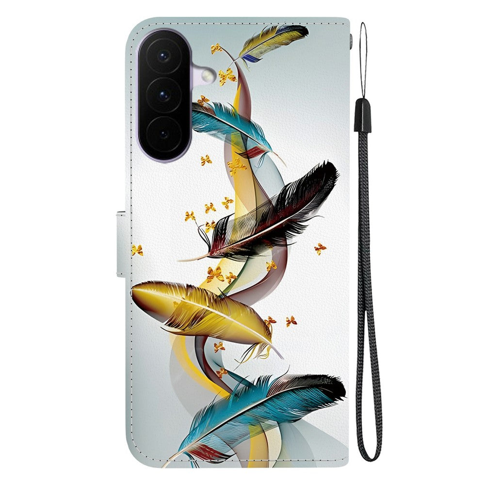 For Samsung Galaxy A27 5G Case Pattern Printing Leather Flip Wallet Phone Cover with Lanyard