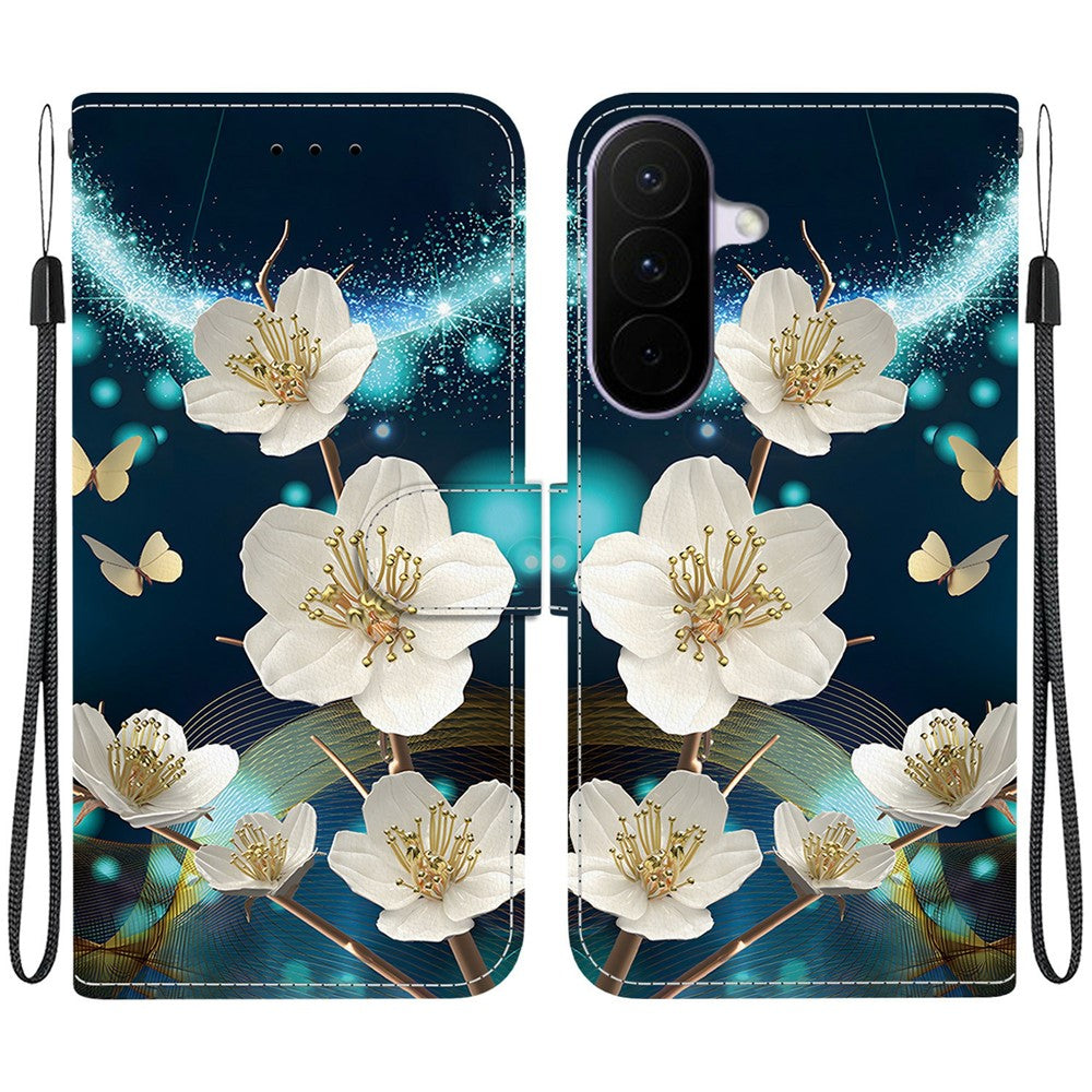 For Samsung Galaxy A27 5G Case Pattern Printing Leather Flip Wallet Phone Cover with Lanyard