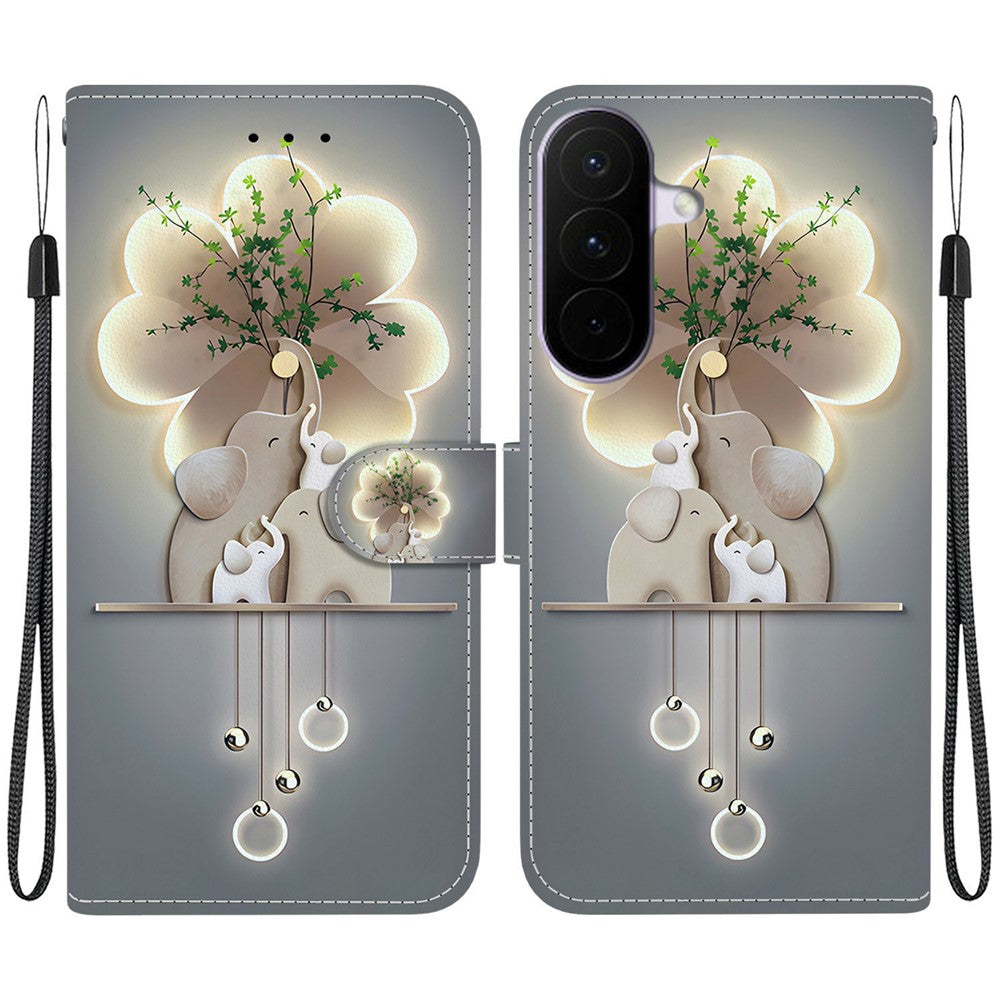 For Samsung Galaxy A27 5G Case Pattern Printing Leather Flip Wallet Phone Cover with Lanyard