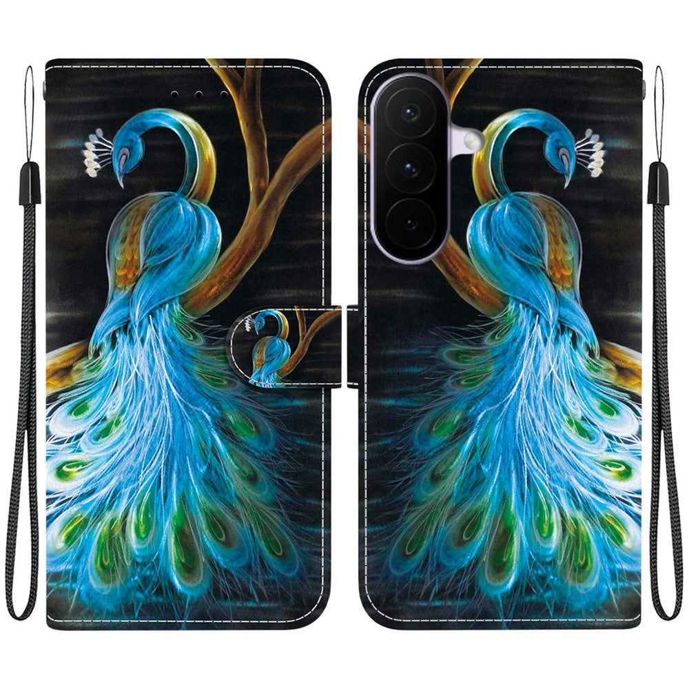 For Samsung Galaxy A27 5G Case Pattern Printing Leather Flip Wallet Phone Cover with Lanyard