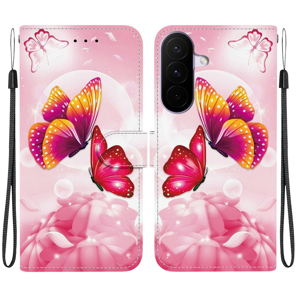 For Samsung Galaxy A27 5G Case Pattern Printing Leather Flip Wallet Phone Cover with Lanyard