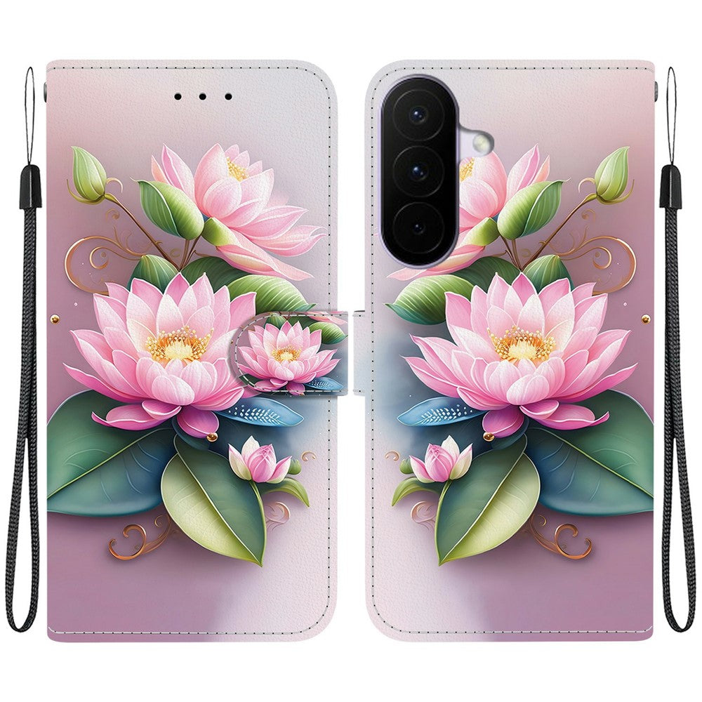 For Samsung Galaxy A27 5G Case Pattern Printing Leather Flip Wallet Phone Cover with Lanyard