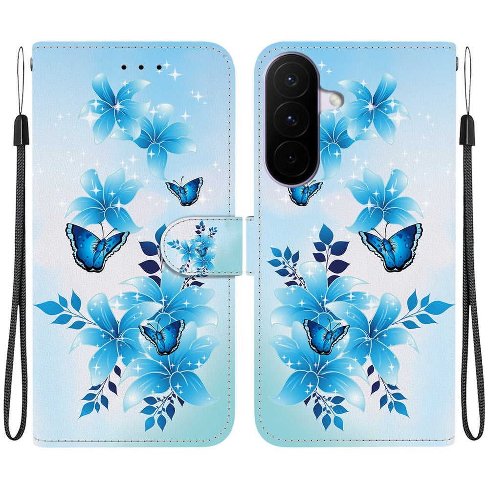 For Samsung Galaxy A27 5G Case Pattern Printing Leather Flip Wallet Phone Cover with Lanyard