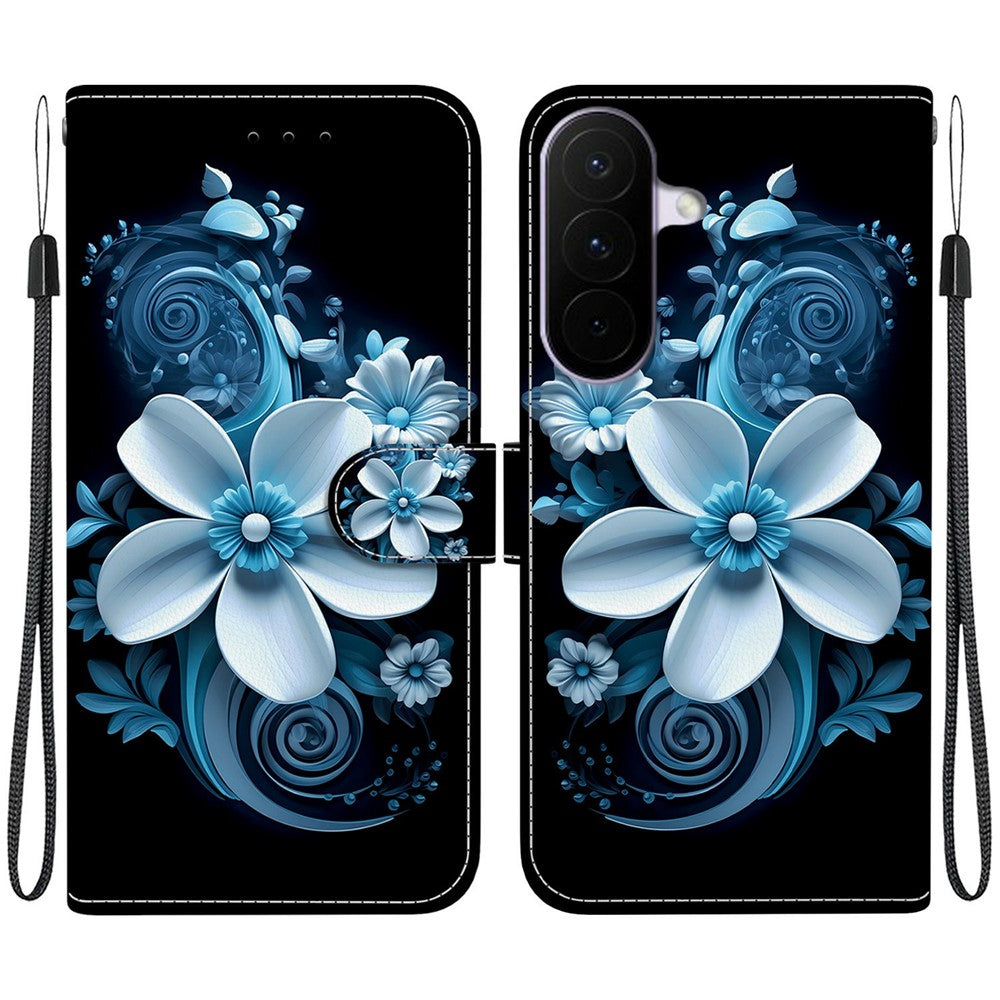For Samsung Galaxy A27 5G Case Pattern Printing Leather Flip Wallet Phone Cover with Lanyard