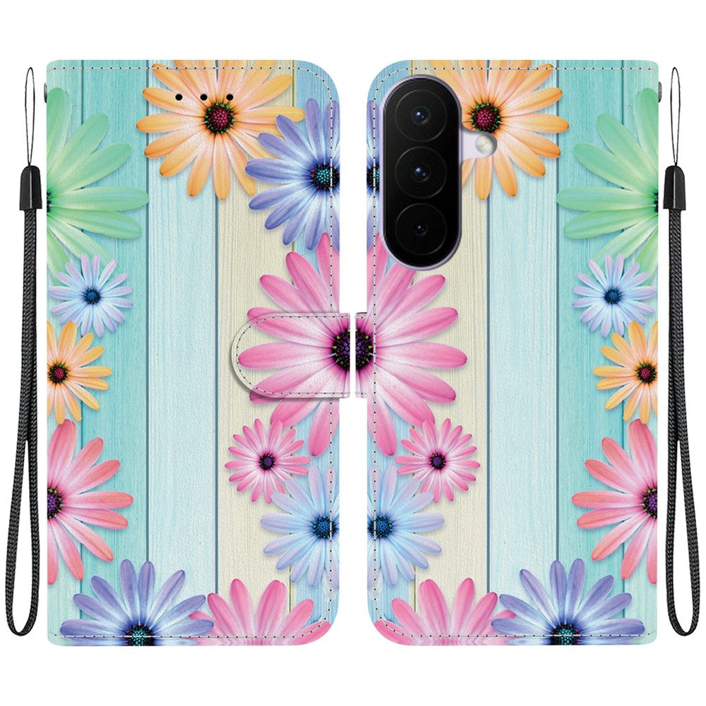 For Samsung Galaxy A27 5G Case Pattern Printing Leather Flip Wallet Phone Cover with Lanyard