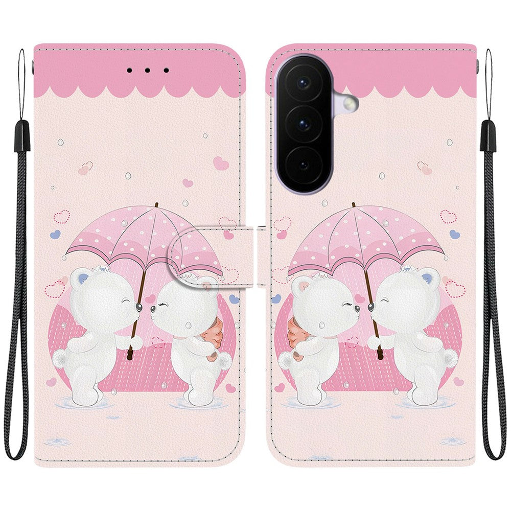 For Samsung Galaxy A27 5G Case Pattern Printing Leather Flip Wallet Phone Cover with Lanyard