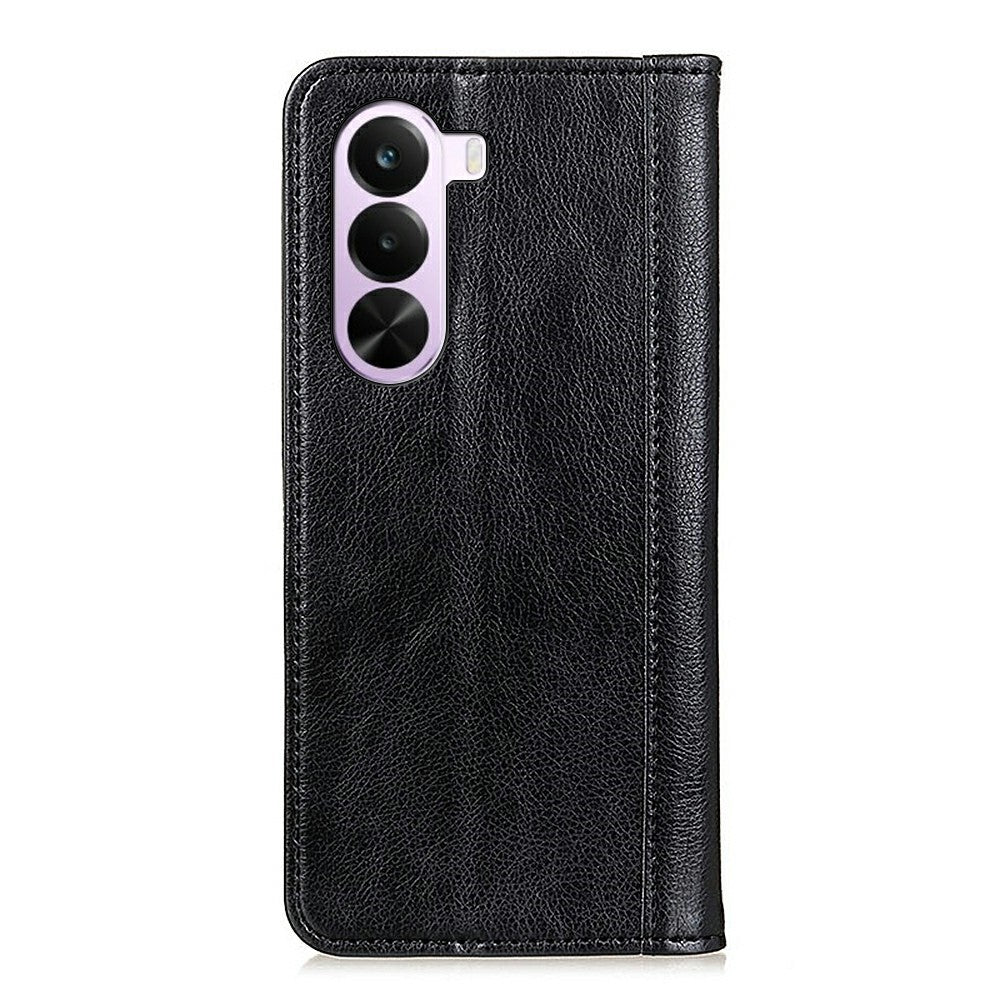 OnePlus Nord CE6 Lite 5G / Realme P4x 5G Stativskal Splitläder Litchitextur Plånboksfodral