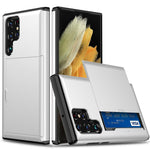 Samsung Galaxy S23 Ultra Fallsäkert mobilskal TPU + PC Mobilmobil Baksida med Korthållare