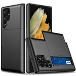 Samsung Galaxy S23 Ultra Fallsäkert mobilskal TPU + PC Mobilmobil Baksida med Korthållare