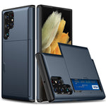 Samsung Galaxy S23 Ultra Fallsäkert mobilskal TPU + PC Mobilmobil Baksida med Korthållare