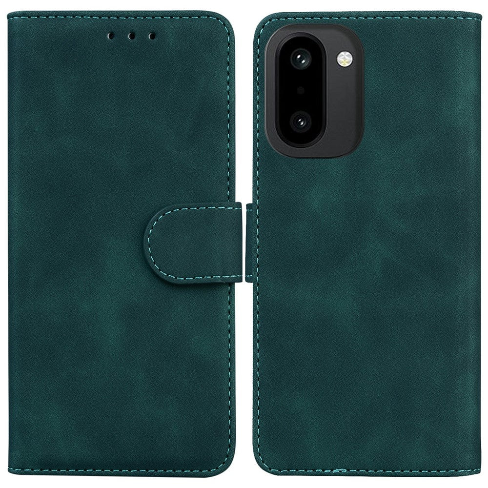 mobilskal till OnePlus Ace 6 5G / Ace 6T 5G / 15R 5G enfärgat läderplånboksfodral