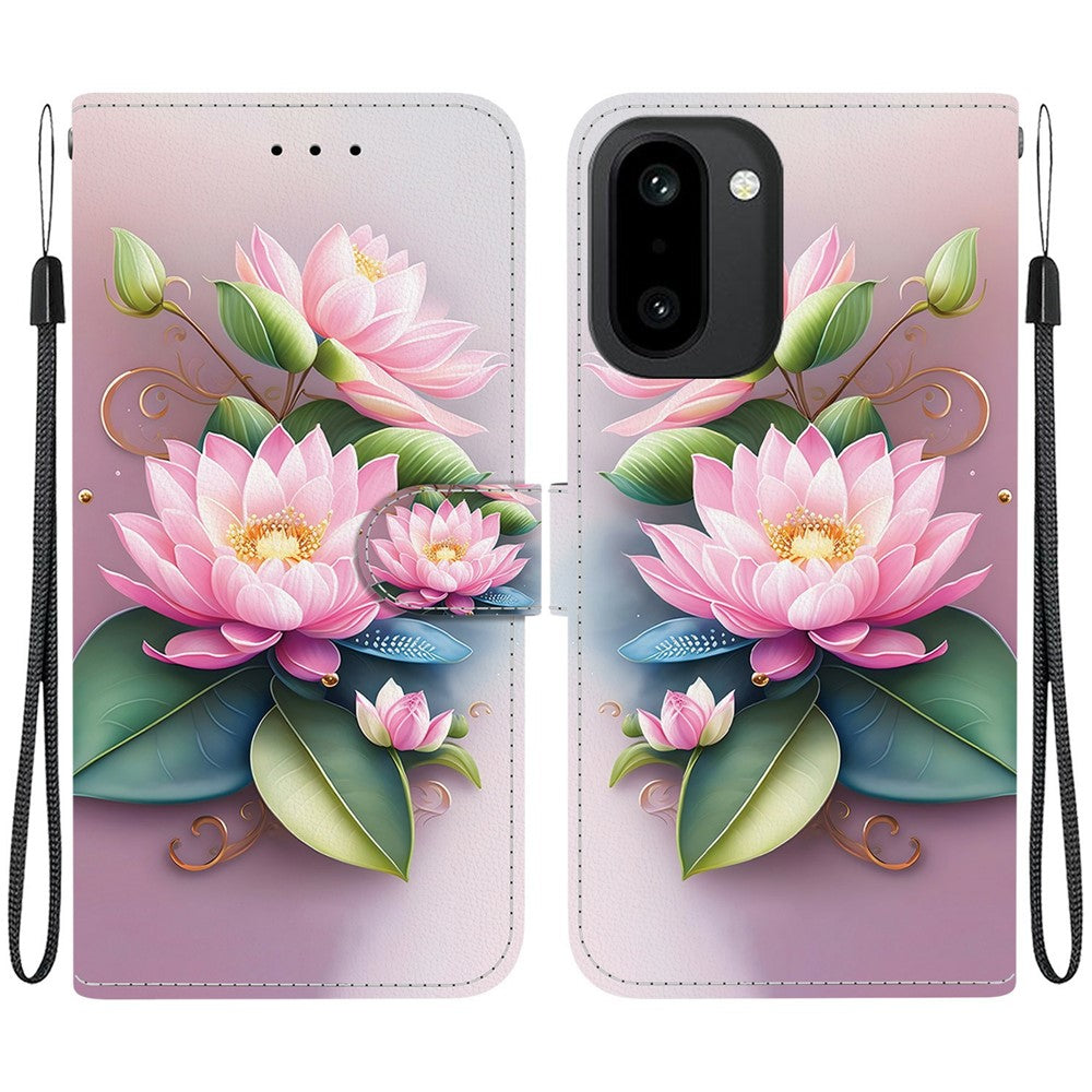 For OnePlus 15R 5G  /  Ace 6 5G  /  Ace 6T 5G Case Pattern Printing Leather Flip Wallet Phone Cover with Lanyard