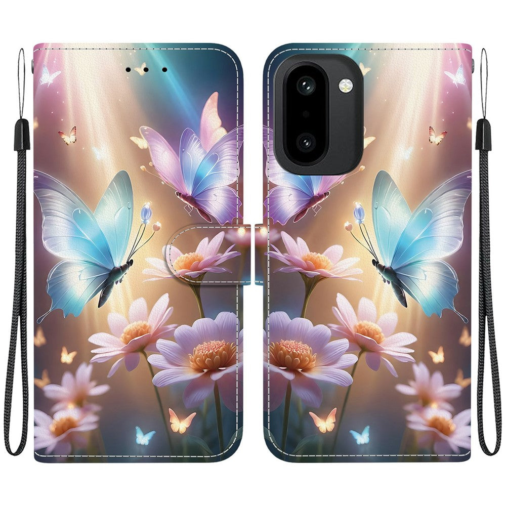 For OnePlus 15R 5G  /  Ace 6 5G  /  Ace 6T 5G Case Pattern Printing Leather Flip Wallet Phone Cover with Lanyard