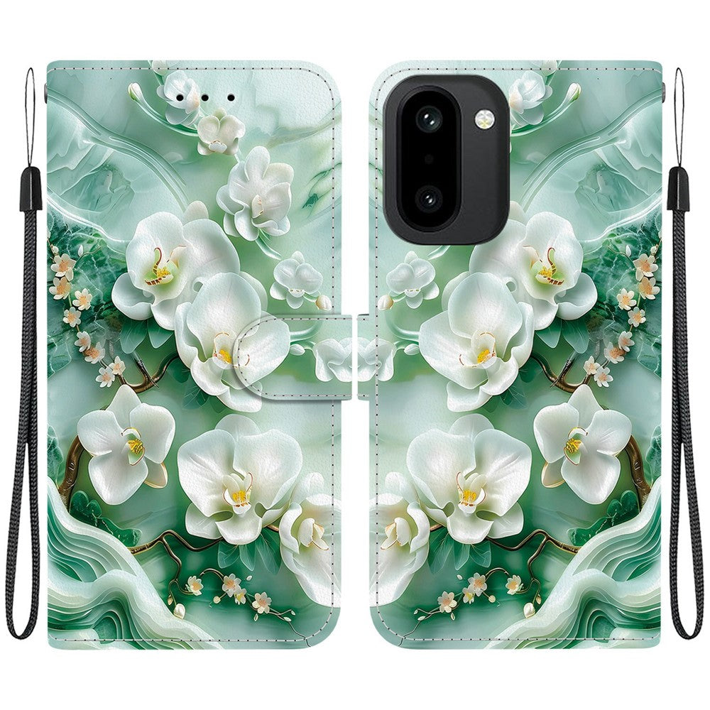 For OnePlus 15R 5G  /  Ace 6 5G  /  Ace 6T 5G Case Pattern Printing Leather Flip Wallet Phone Cover with Lanyard