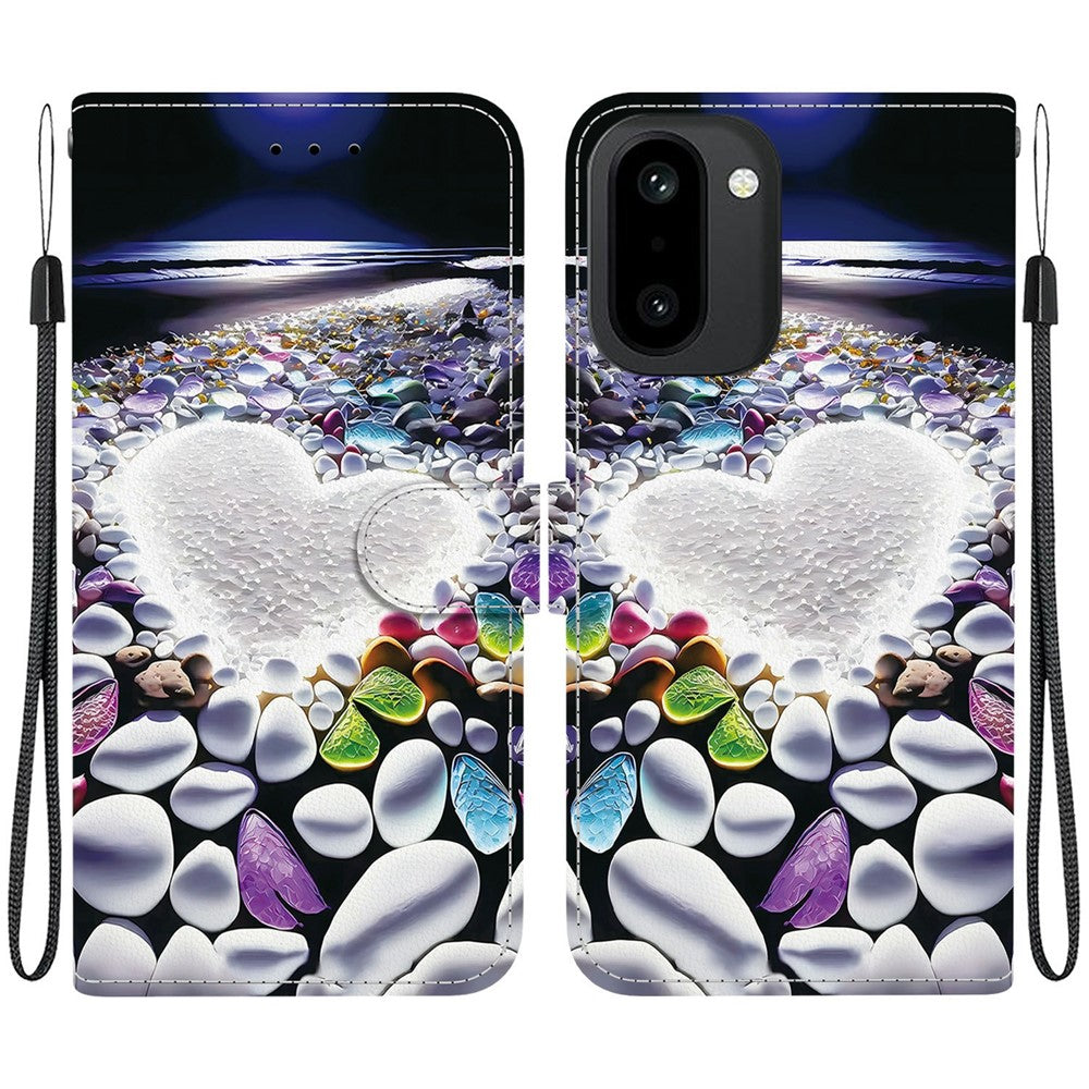 For OnePlus 15R 5G  /  Ace 6 5G  /  Ace 6T 5G Case Pattern Printing Leather Flip Wallet Phone Cover with Lanyard