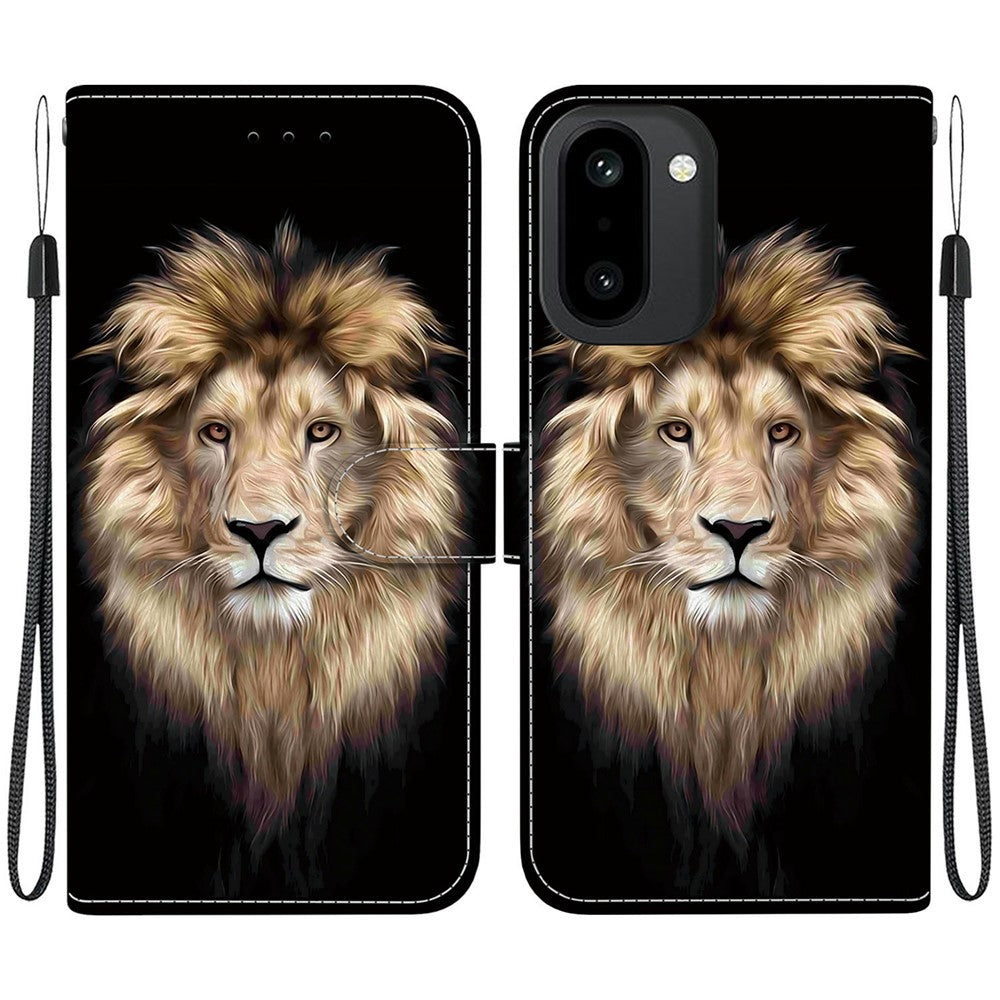 For OnePlus 15R 5G  /  Ace 6 5G  /  Ace 6T 5G Case Pattern Printing Leather Flip Wallet Phone Cover with Lanyard