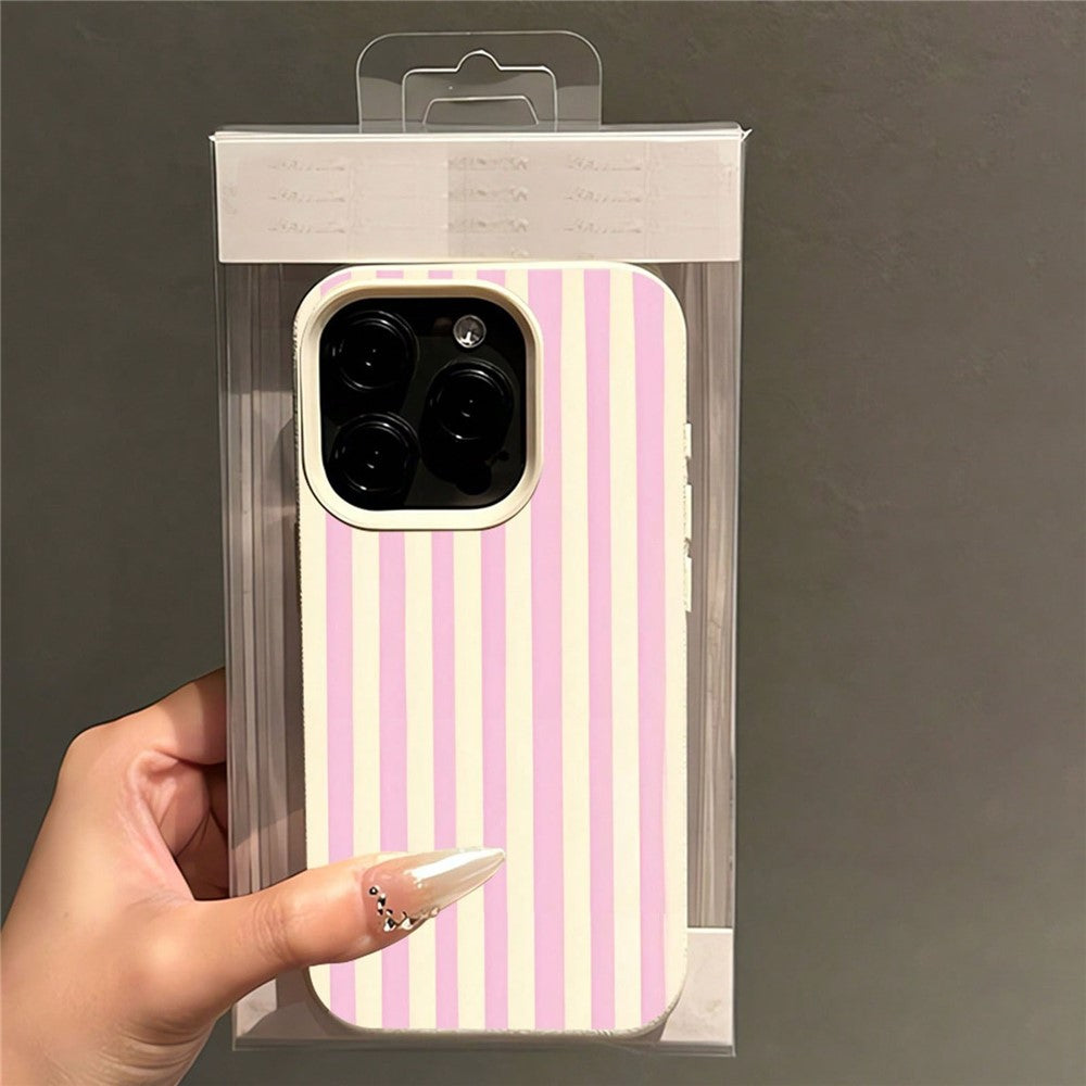 For iPhone 15 Plus / 14 Plus Case Vertical Stripe TPU Slim Protective Phone Cover