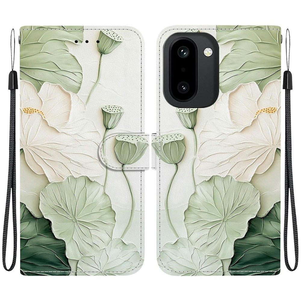Wallet Case for OnePlus Ace 6 5G / Ace 6T 5G / 15R 5G Pattern Printing Leather Stand Phone Cover with Strap