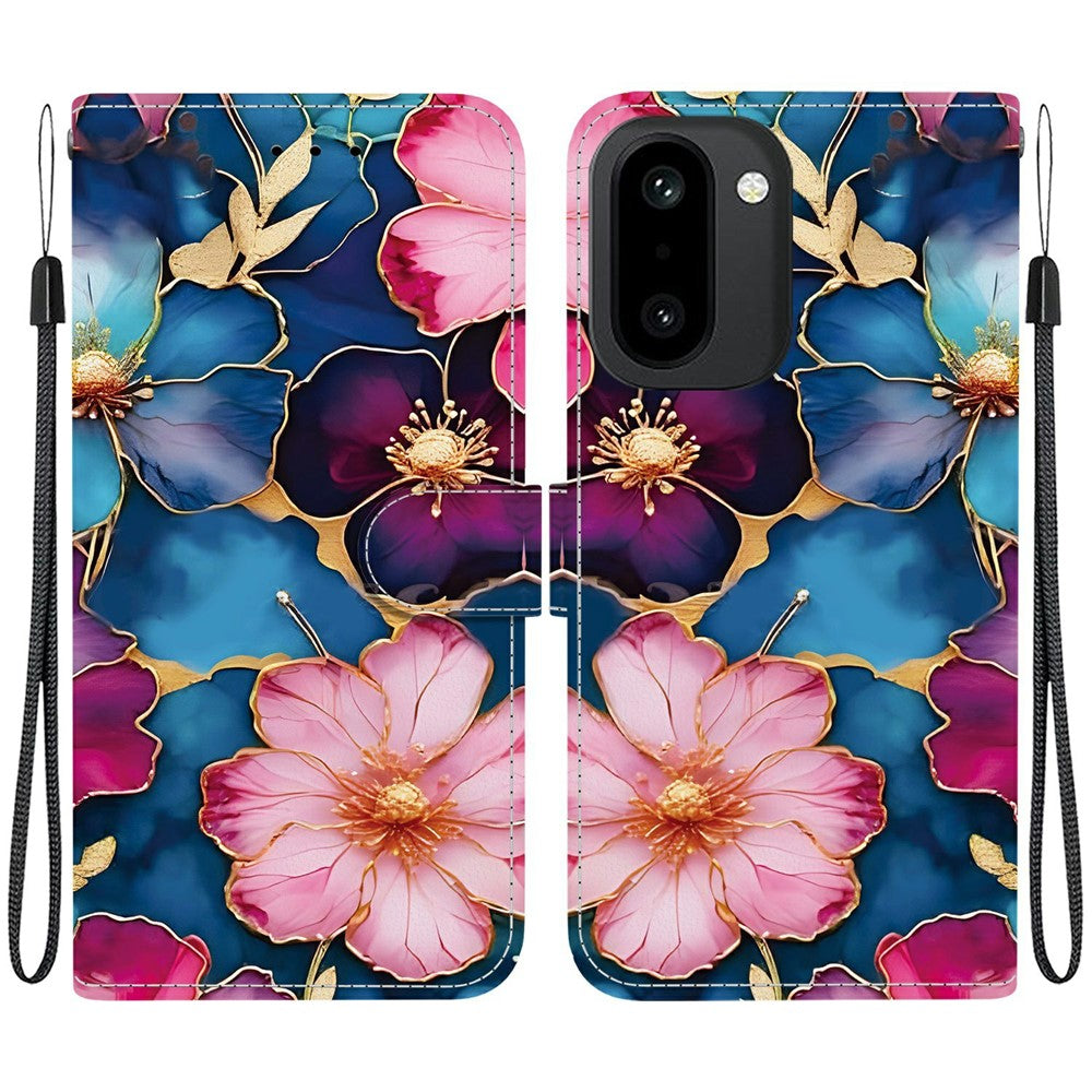 Plånboksfodral för OnePlus Ace 6 5G / Ace 6T 5G / 15R 5G Mönstertryck Läderfodral med Stativ och Rem