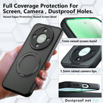 Matte Skin-touch Magnetic Case For Honor X70 5G / X9d 5G / Magic8 Lite 5G , 360° Rotating Kickstand Shockproof TPU + PC Phone Cover