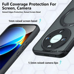 Matte Skin-touch Magnetic Case For Honor X70 5G / X9d 5G / Magic8 Lite 5G , 360° Rotating Kickstand Shockproof TPU + PC Phone Cover