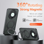 Matte Skin-touch Magnetic Case For Honor X70 5G / X9d 5G / Magic8 Lite 5G , 360° Rotating Kickstand Shockproof TPU + PC Phone Cover