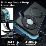 Matte Skin-touch Magnetic Case For Honor X70 5G / X9d 5G / Magic8 Lite 5G , 360° Rotating Kickstand Shockproof TPU + PC Phone Cover